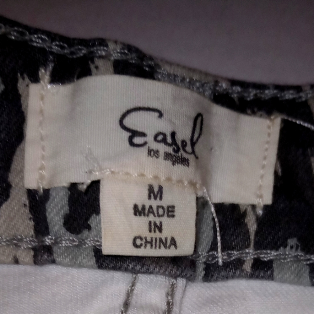 Easel jeans cheetah print size M